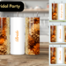 Personalized orange fall tumbler, Glitter rustic bridesmaid cup
Cream floral autumn drinkware
